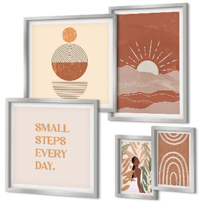 Tableau de décoration murale Slogans positifs sur la nature et le style bohème