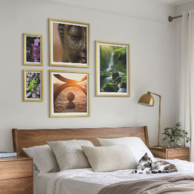 Ensemble de 5 tableaux Harmonie de la nature minimaliste