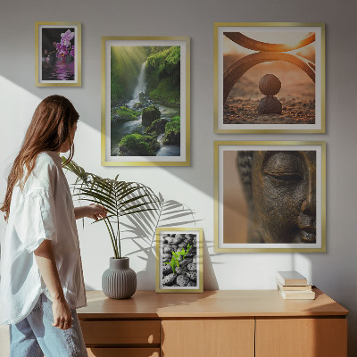 Ensemble de 5 tableaux Harmonie de la nature minimaliste