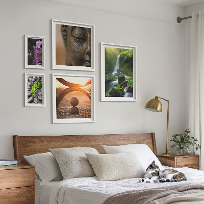 Ensemble de 5 tableaux Harmonie de la nature minimaliste