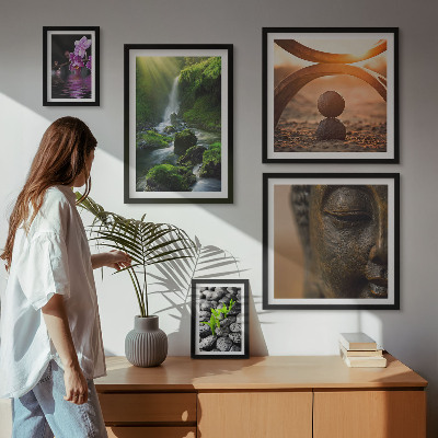 Ensemble de 5 tableaux Harmonie de la nature minimaliste