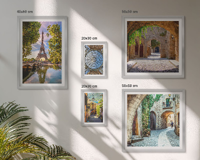 Ensemble de 5 tableaux Vues charmantes des villes européennes