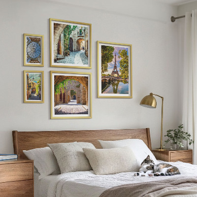 Ensemble de 5 tableaux Vues charmantes des villes européennes
