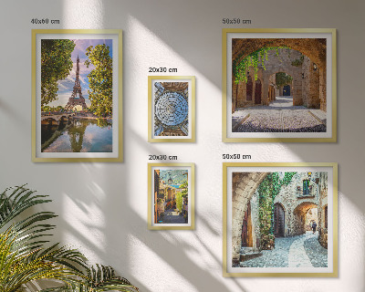 Ensemble de 5 tableaux Vues charmantes des villes européennes