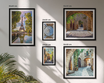 Ensemble de 5 tableaux Vues charmantes des villes européennes