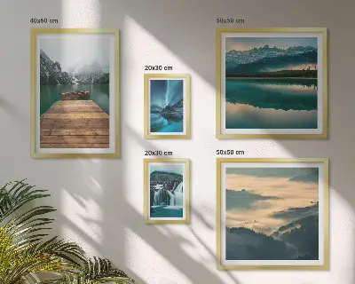 Tableau de décoration murale paysages de cascades et montagnes