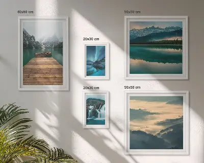 Tableau de décoration murale paysages de cascades et montagnes