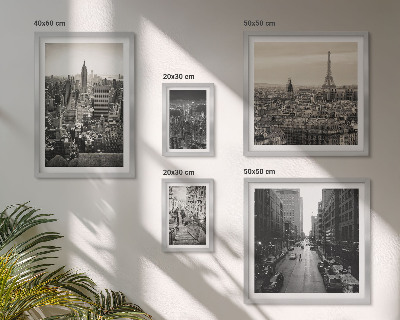 Ensemble de 5 tableaux Panoramas urbains des capitales européennes