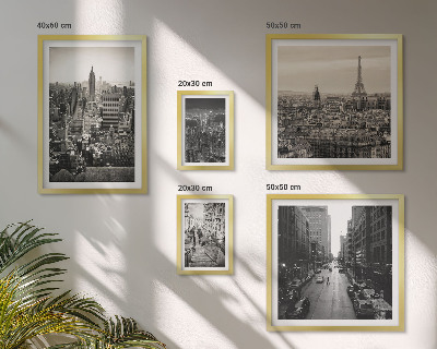Ensemble de 5 tableaux Panoramas urbains des capitales européennes