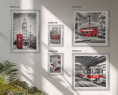 Ensemble de 5 tableaux Motifs londoniens avec accents