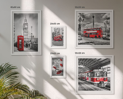 Ensemble de 5 tableaux Motifs londoniens avec accents