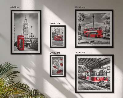 Ensemble de 5 tableaux Motifs londoniens avec accents