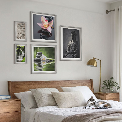 Lot de tableaux encadrés L'atmosphère zen et relaxante de la nature