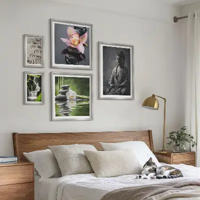 Lot de tableaux encadrés représentant l'atmosphère zen et relaxante de la nature