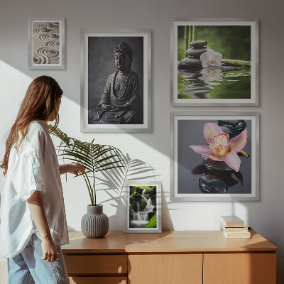 Lot de tableaux encadrés L'atmosphère zen et relaxante de la nature