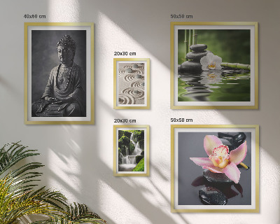Lot de tableaux encadrés L'atmosphère zen et relaxante de la nature