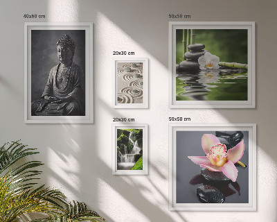 Lot de tableaux encadrés L'atmosphère zen et relaxante de la nature