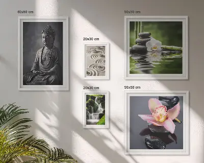 Lot de tableaux encadrés représentant l'atmosphère zen et relaxante de la nature