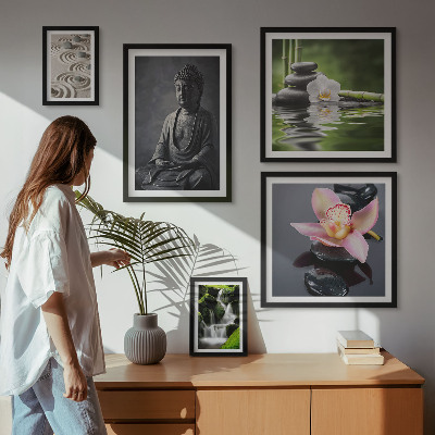 Lot de tableaux encadrés L'atmosphère zen et relaxante de la nature
