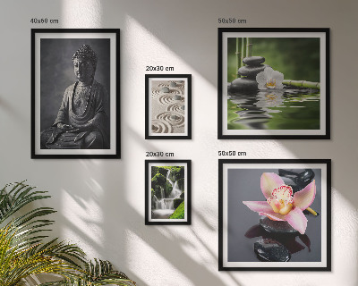 Lot de tableaux encadrés L'atmosphère zen et relaxante de la nature