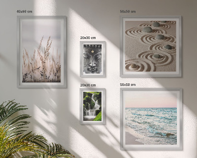 Ensemble de 5 tableaux Eau zen relaxante en pleine nature