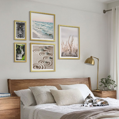 Ensemble de 5 tableaux Eau zen relaxante en pleine nature