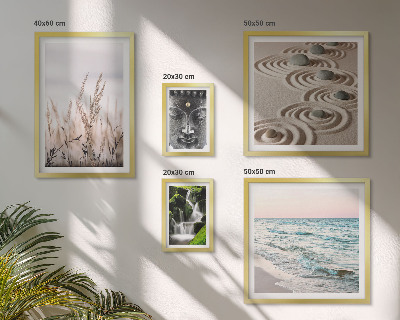 Ensemble de 5 tableaux Eau zen relaxante en pleine nature