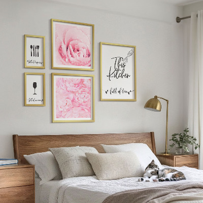 Tableau de décoration murale Inspirations pour la cuisine, roses et accessoires