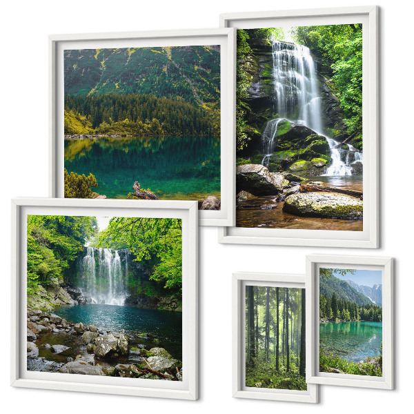 Tableau de décoration murale Cascades, paysages forestiers, nature