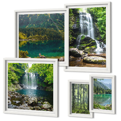 Tableau de décoration murale Cascades, paysages forestiers, nature