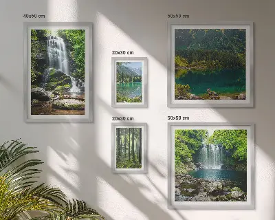 Tableau de décoration murale représentant des cascades et des paysages forestiers naturels