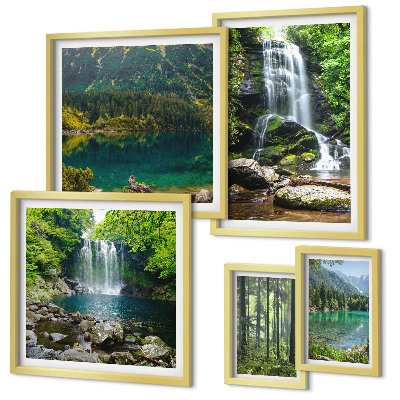Tableau de décoration murale Cascades, paysages forestiers, nature