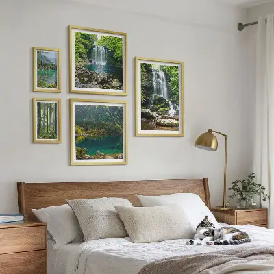 Tableau de décoration murale représentant des cascades et des paysages forestiers naturels