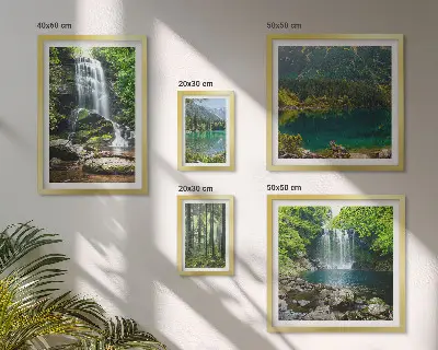 Tableau de décoration murale représentant des cascades et des paysages forestiers naturels