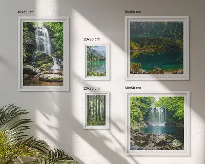 Tableau de décoration murale représentant des cascades et des paysages forestiers naturels