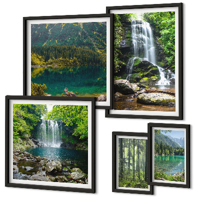 Tableau de décoration murale Cascades, paysages forestiers, nature
