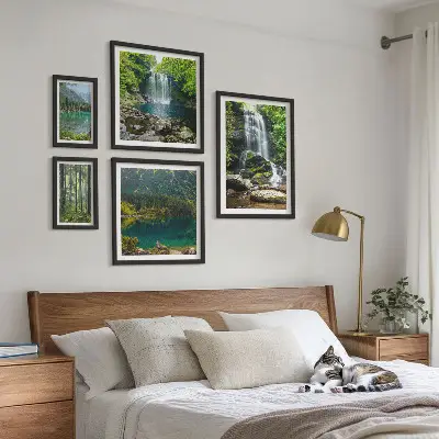 Tableau de décoration murale représentant des cascades et des paysages forestiers naturels