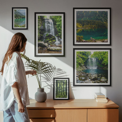 Tableau de décoration murale Cascades, paysages forestiers, nature