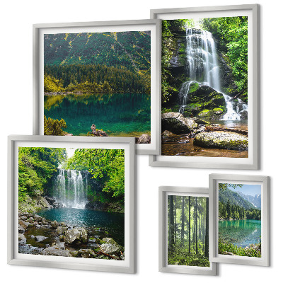 Tableau de décoration murale Cascades, paysages forestiers, nature