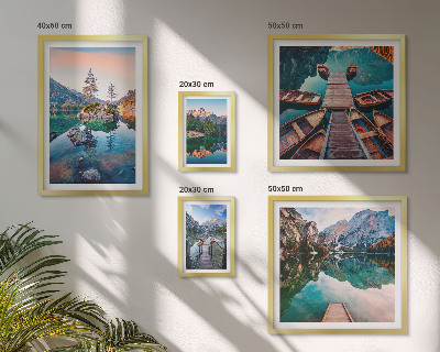 Lot de tableaux encadrés Le pittoresque des lacs de montagne