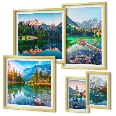 Tableau de décoration murale Paysages de montagne, lacs, forêts