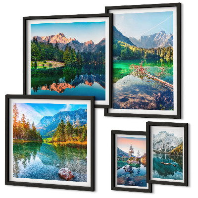 Tableau de décoration murale Paysages de montagne, lacs, forêts