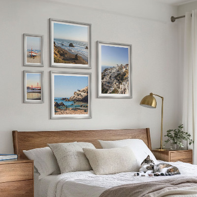 Ensemble de 5 tableaux Les plages et les vues charmantes de la ville