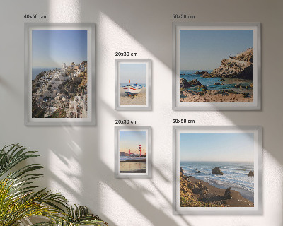 Ensemble de 5 tableaux Les plages et les vues charmantes de la ville