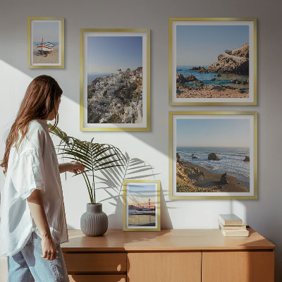 Ensemble de 5 tableaux Les plages et les vues charmantes de la ville