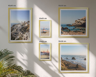 Ensemble de 5 tableaux Les plages et les vues charmantes de la ville