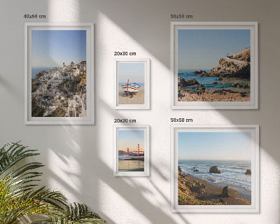 Ensemble de 5 tableaux Les plages et les vues charmantes de la ville