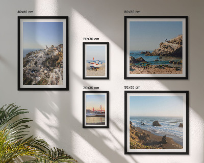 Ensemble de 5 tableaux Les plages et les vues charmantes de la ville