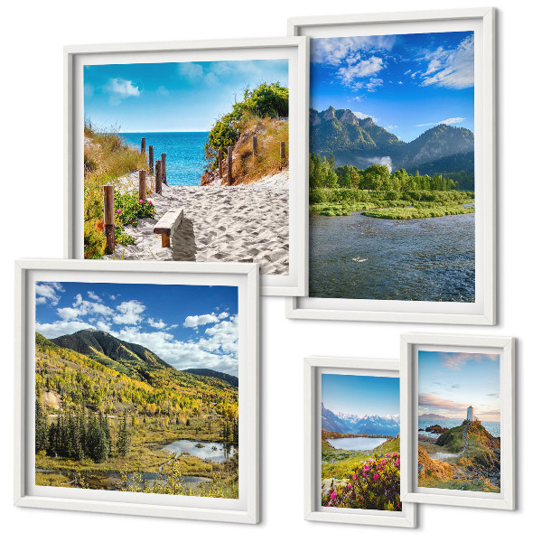 Tableau de décoration murale Paysages de montagnes et de plages