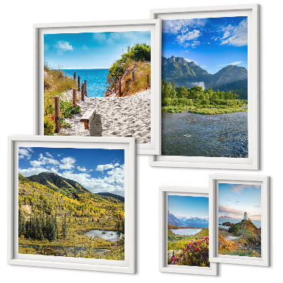 Tableau de décoration murale Paysages de montagnes et de plages